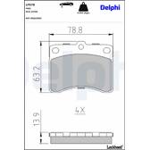 Bromsbelägg fram DELPHI - LP578