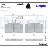 Bromsbelägg fram DELPHI - LP580
