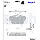 Bromsbelägg fram DELPHI - LP597
