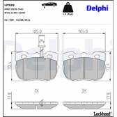 Bromsbelägg fram DELPHI - LP599