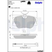 Bromsbelägg fram DELPHI - LP608