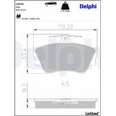 Bromsbelägg fram DELPHI - LP639