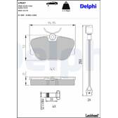 Bromsbelägg fram DELPHI - LP647