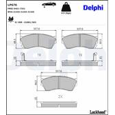 Bromsbelägg fram DELPHI - LP676