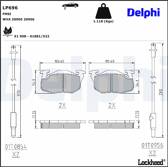 Bromsbelägg fram DELPHI - LP696