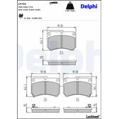 Bromsbelägg fram DELPHI - LP743