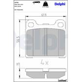 Bromsbelägg fram DELPHI - LP76
