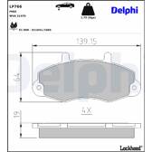Bromsbelägg fram DELPHI - LP766