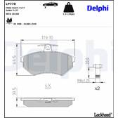 Bromsbelägg fram DELPHI - LP778