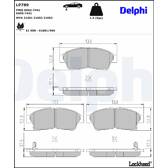 Bromsbelägg fram DELPHI - LP789