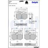 Bromsbelägg fram DELPHI - LP823
