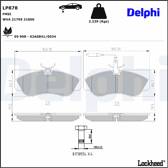 Bromsbelägg fram DELPHI - LP878