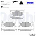 Bromsbelägg fram DELPHI - LP891