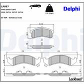 Bromsbelägg fram DELPHI - LP897