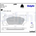 Bromsbelägg fram DELPHI - LP940