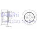 Sats om 2 bromsskivor DELPHI - BG3054C