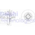 Sats om 2 bromsskivor DELPHI - BG3360