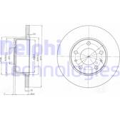 Sats om 2 bromsskivor DELPHI - BG3753