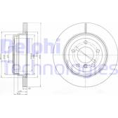 Sats om 2 bromsskivor DELPHI - BG4243C