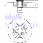 Bromsskiva (per enhet) DELPHI - BG9026RS