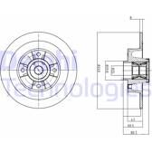 Bromsskiva (per enhet) DELPHI - BG9028RS