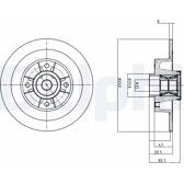 Bromsskiva (per enhet) DELPHI - BG9028RS