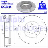 Sats om 2 bromsskivor DELPHI - BG2846