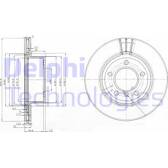 Sats om 2 bromsskivor DELPHI - BG3900C