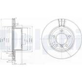 Sats om 2 bromsskivor DELPHI - BG3900C