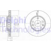 Bromsskiva fram DELPHI - BG4265C
