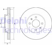 Sats om 2 bromsskivor DELPHI - BG4744C
