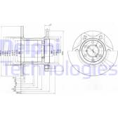 Bromsskiva (per enhet) DELPHI - BG649