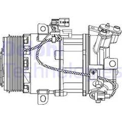 Compresseur de climatisation DELPHI - CS20550