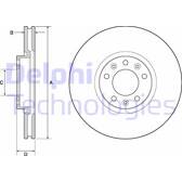 Juego de 2 discos de freno DELPHI - BG4696C