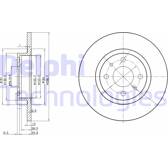 Jogo dois discos de freio DELPHI - BG2411