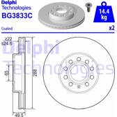 Set freni a disco DELPHI - BG3833C