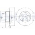 Jeu de 2 disques de frein DELPHI - BG2746