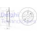 Jeu de 2 disques de frein DELPHI - BG2803