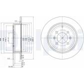 Jeu de 2 disques de frein DELPHI - BG2873