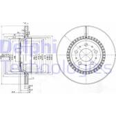 Jeu de 2 disques de frein DELPHI - BG3782C