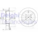 Jeu de 2 disques de frein DELPHI - BG3867