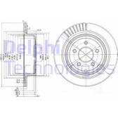Jeu de 2 disques de frein DELPHI - BG4041