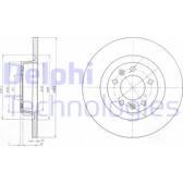 Jeu de 2 disques de frein DELPHI - BG4085