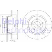 Jeu de 2 disques de frein DELPHI - BG4533C
