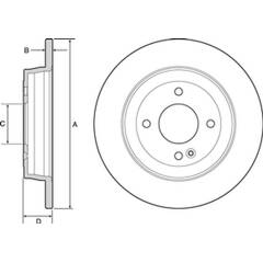 Jeu de 2 disques de frein DELPHI - BG4564