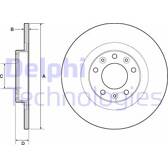 Jeu de 2 disques de frein DELPHI - BG4662C
