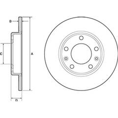 Jeu de 2 disques de frein DELPHI - BG4670C