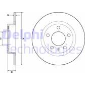 Jeu de 2 disques de frein DELPHI - BG4675