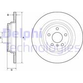 Jeu de 2 disques de frein DELPHI - BG4754C