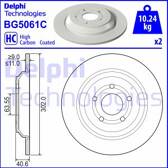Jeu de 2 disques de frein DELPHI - BG5061C